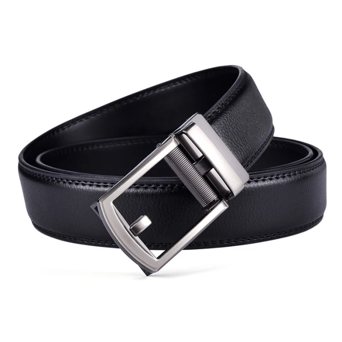 Мужской кожаный ремень с автоматической пряжкой для джинсовых брюк MUG88