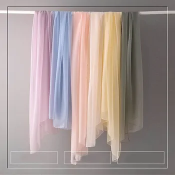 

Spring and summer new product solid color silk scarf female candy color shawl all-match thin breathable silky scarf A299
