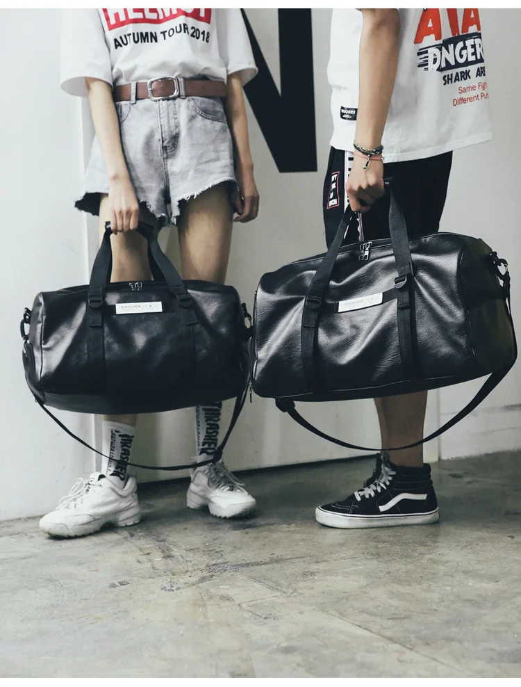 Multifunctional Gym bag Soft Leather Travel Bag Women Crossbody fitness yoga Sport bag Large Men Shoulder Storage Tote for Shoes (9)