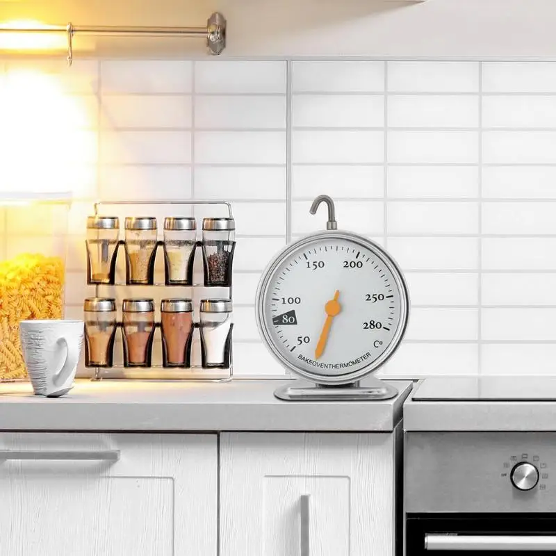 Oven Thermometer Stainless Steel Gauge Grill for Home Kitchen Food Cooking Tool High Precision Fast Reading Clear Scale