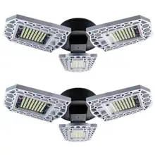 Высокая интенсивность E27 60 Вт 6000лм светодиодный деформируемый светильник гаражный свет AC170-265V светодиодный шахтерские лампы для гаража/чердака/подвала/дома