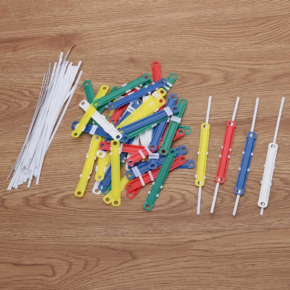 100pcs Office School Colorful Plastic Paper Fasteners,2 Holes - Binding  Combs & Spines - AliExpress