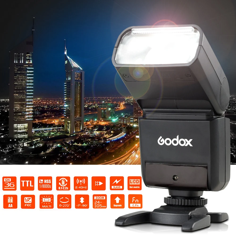Godox TT350S Мини Портативная Вспышка Speedlite 2,4G Беспроводная Master/Slave 1/8000S HSS ttl вспышка Speedlight для sony A77II A7RII и т. Д