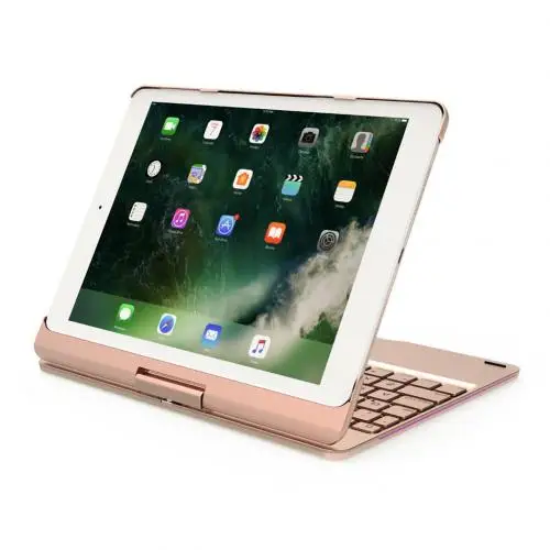 Golden Вращающийся дыхательный светильник Bluetooth клавиатура для нового iPad / Pro 9,7/Air2 - Цвет: Golden