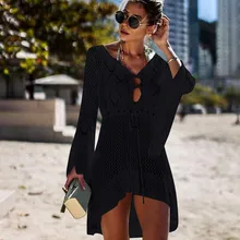 Новинка, сексуальный купальник бикини, женский купальник, накидка, купальник, пляжная одежда, женский купальник, Сетчатое летнее пляжное платье, туника, Халат