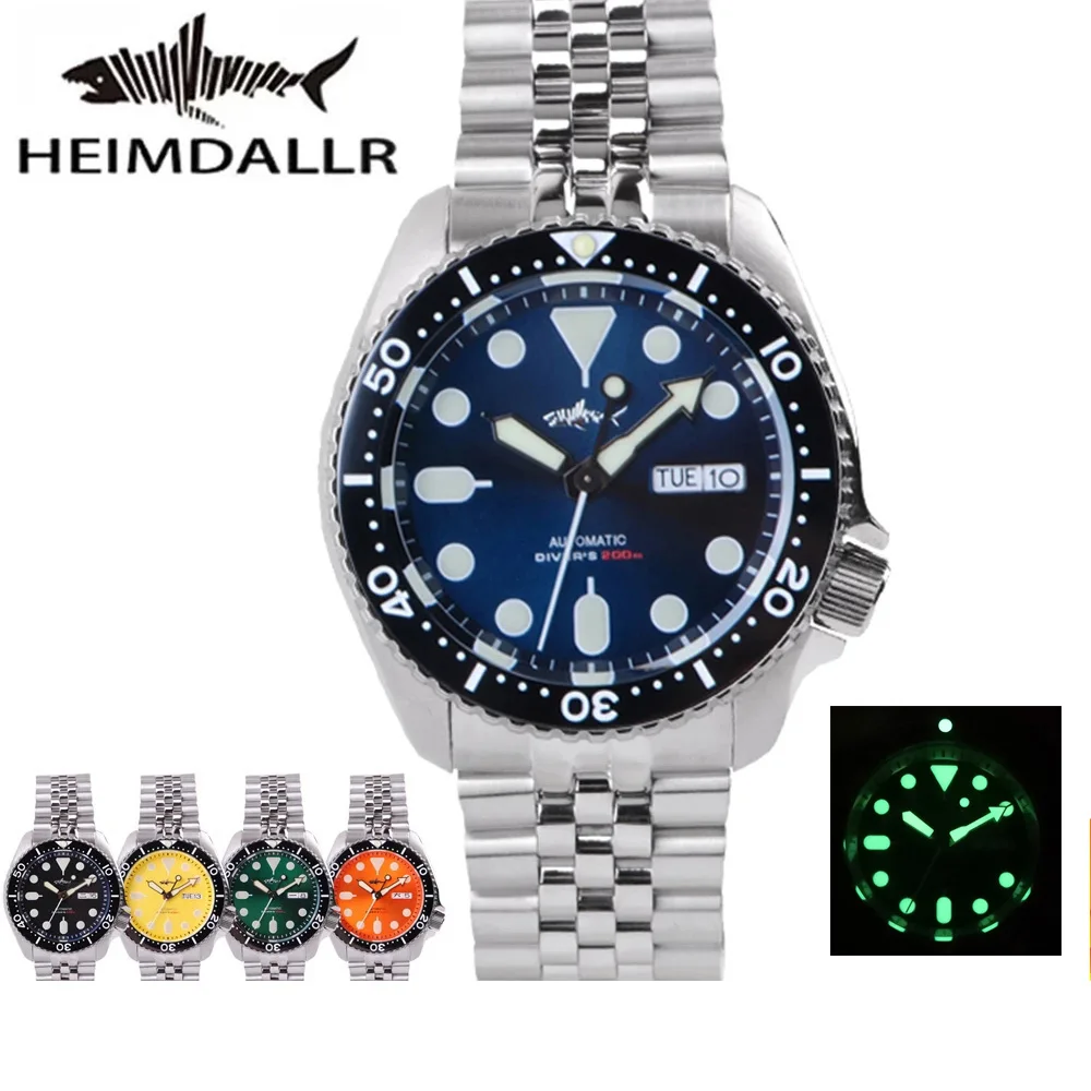 

Винтажные мужские часы для дайвинга HEIMDALLR Sharkey, Сапфировая керамическая оправа, Водонепроницаемость 200 м, NH36, автоматические механические часы для мужчин