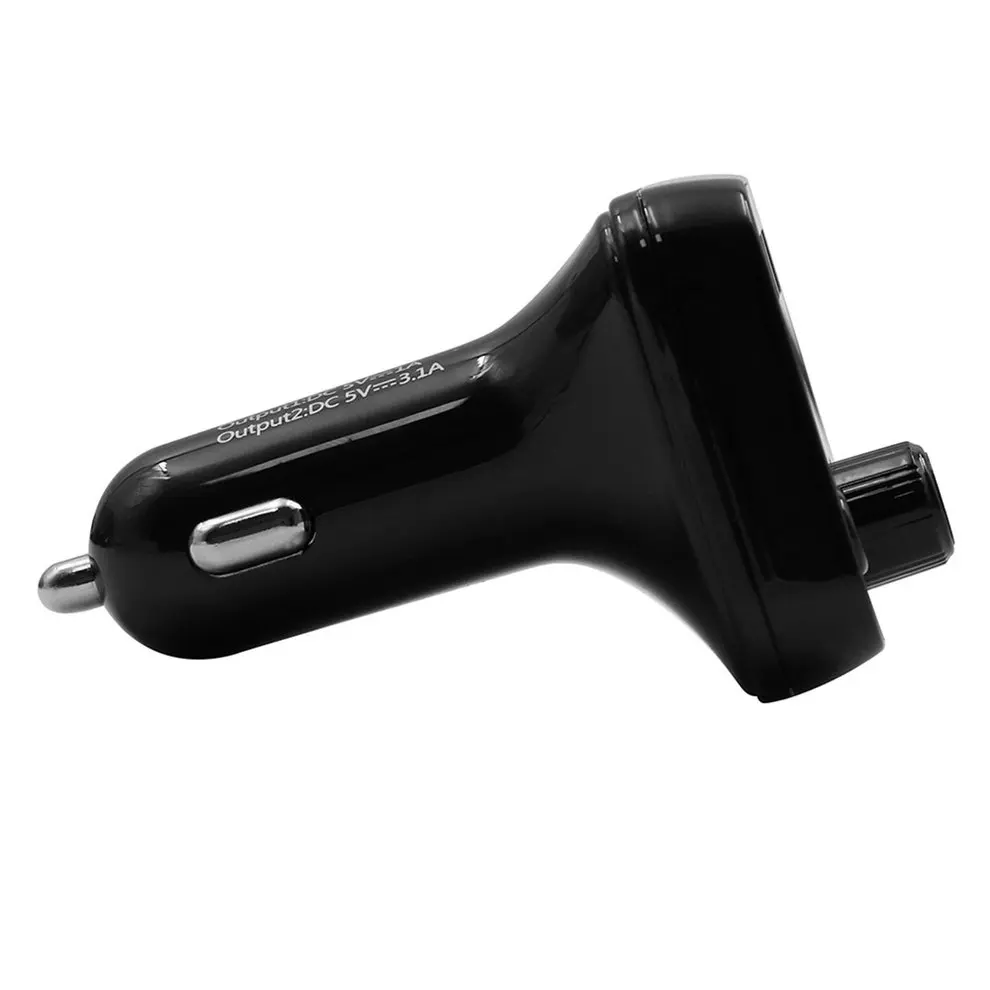 Auto MP3 Player U Disk Type Dual USB Charging Cigarette Lighter FM Transmitter Handsfree Car Kit Digital Display