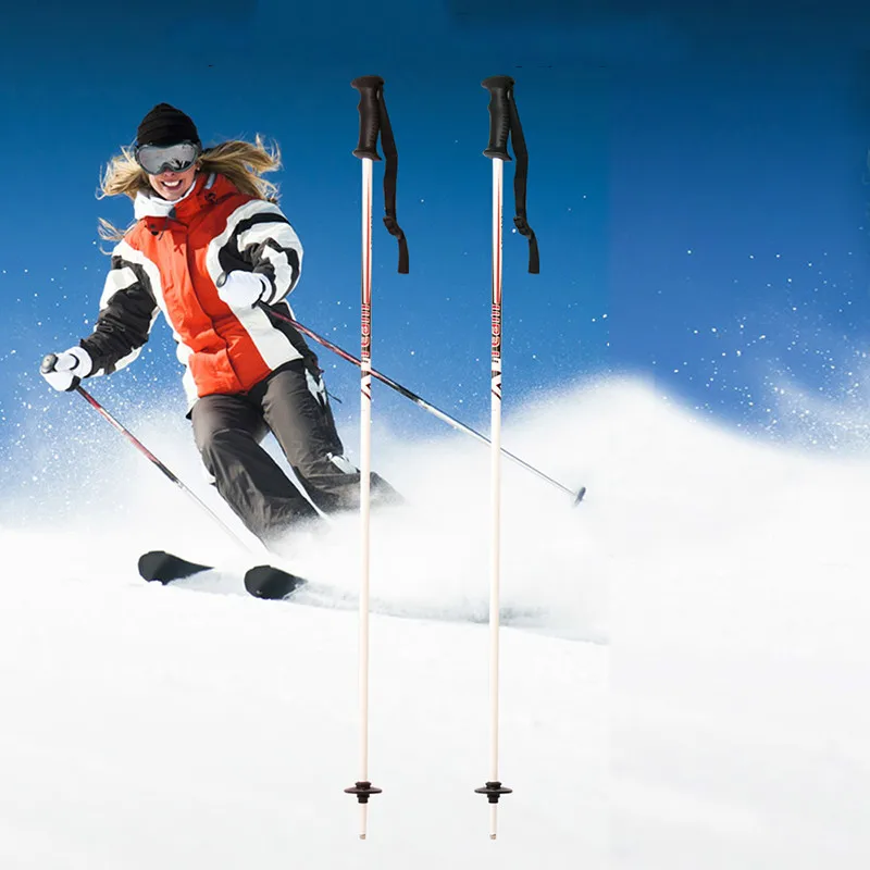 

A Pair of Multifunctional Ultra-light Double Pole Ski Poles Ski Poles Trekking Poles Aluminum Alloy Ski Battle Ski Equipment