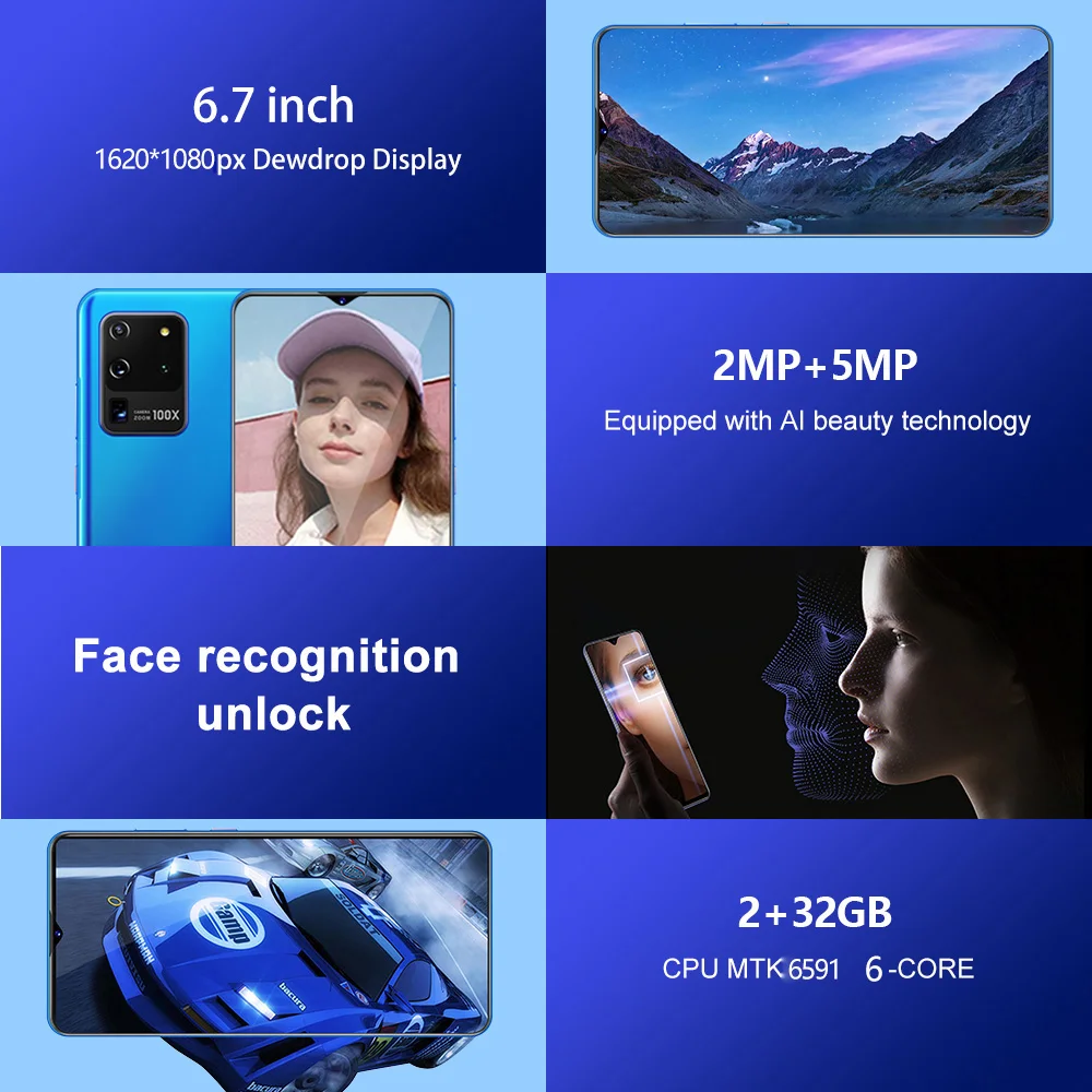 SOYES S20U 6.7 inch 2GB RAM 32GB ROM Mobile Phone