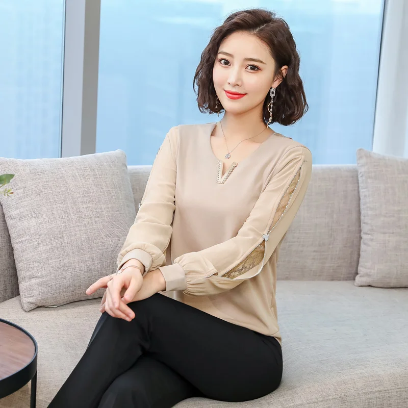 Шифоновые блузки рубашки 2020 Blusas Femininas Elegante новая корейская мода свободные