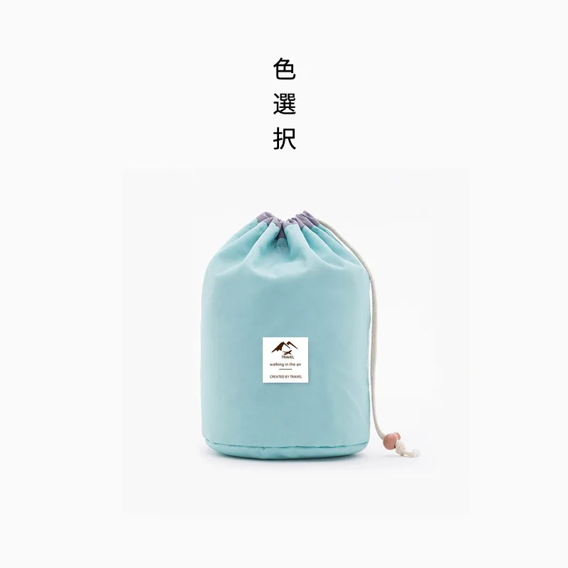 Macarons blue Ms. Neceser косметичка большой емкости цилиндрическая косметичка Drawstring водонепроницаемая сумка для хранения дорожный набор для чистки Mujer Bolsas - Цвет: Macarons blue