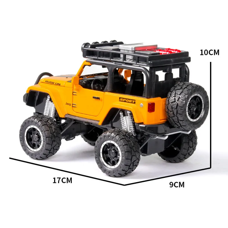 1:32 модель автомобиля Jeep-Wrangler Rubicon из сплава, литая Игрушечная модель автомобиля, детская игрушка для коллекционирования