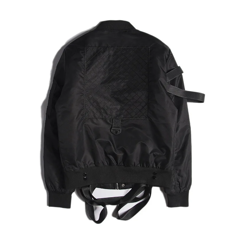 Günstig NEUE schwarz straße Hiphop Militär Oberbekleidung Jacke UNS Armee MA1 BOMBER Jacken Männer Winter Warme Motorrad Epaulet Mantel