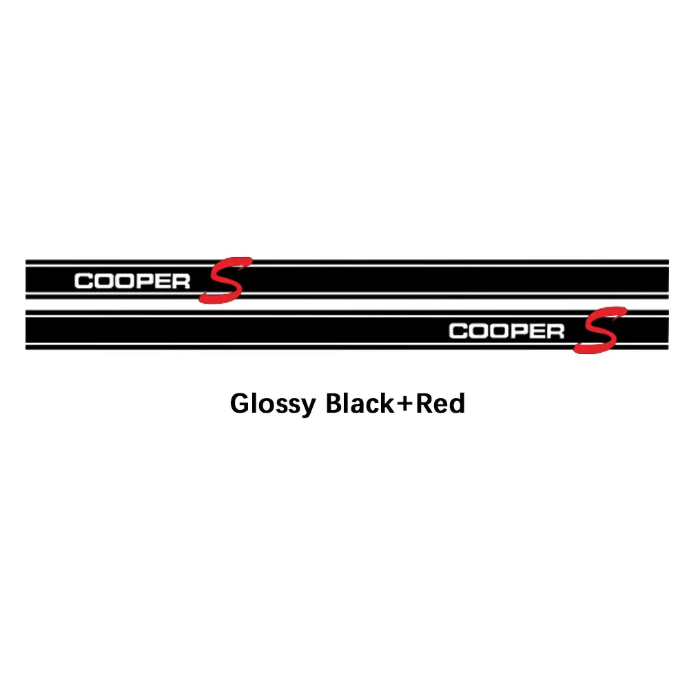 2 шт. двери боковые полосы юбка стикеры Cooper S Стайлинг графика винил кузова наклейка для MINI Cooper Paceman R61 аксессуары - Название цвета: KK black