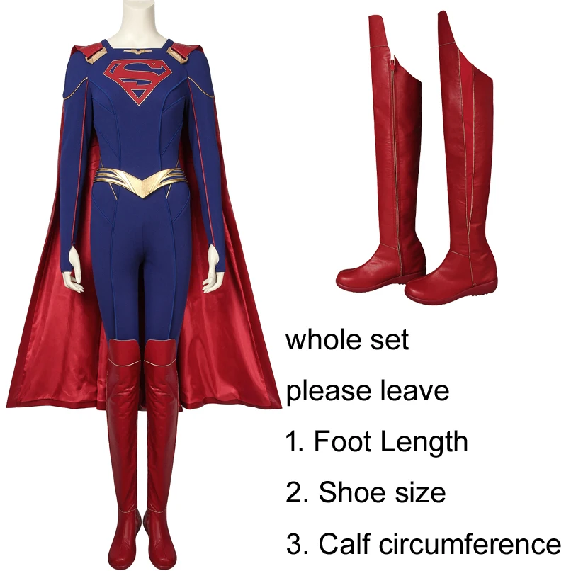 Новейшая супердевочка Косплей Костюм Необычные костюмы на Хэллоуин Супергерл сезон 5 Kara Zor-El наряд супергерой косплей аксессуар - Цвет: Whole set