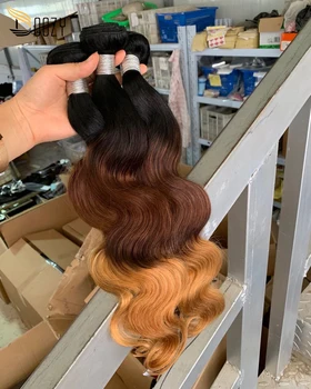 

Doozy Hair Brazilian Single Drawn 1b 4 27 Color Body Wave 3 Bundles Virgin Human Hair