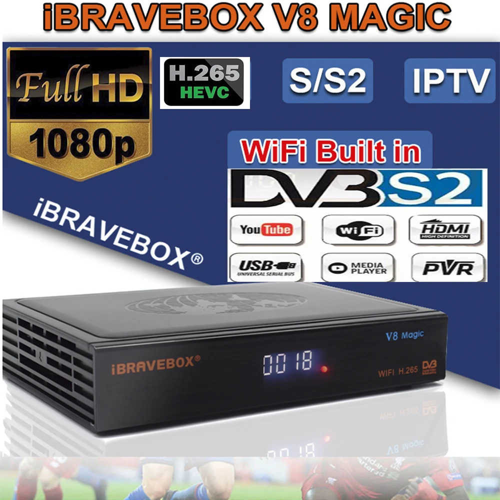 iBRAVEBOX V8 Magic orange Satellite TV Decoder Built-in WIFI USB2.0 DVB-S2 Media Player freesat V8 NOVA with c-cam server TV Box
iBRAVEBOX V8 Magic orange Satellite TV Decoder Built-in WIFI USB2.0 DVB-S2 Media Player freesat V8 NOVA with c-cam server TV Box