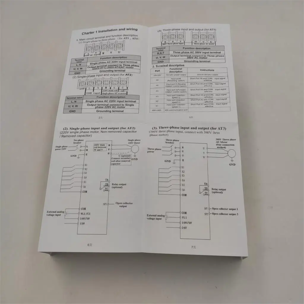 Частотный преобразователь VFD XSY-AT1 инвертор 220 кВт/4 кВт однофазный в вход и трехфазный мощность двигателя Регулятор скорости P