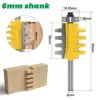 6mm,1/4 inc,8mmShank Rail Reversible Finger Joint Glue Router Bit Cone Tenon Woodwork Cutter Power Tools Wood Router Cutter ► Photo 2/6