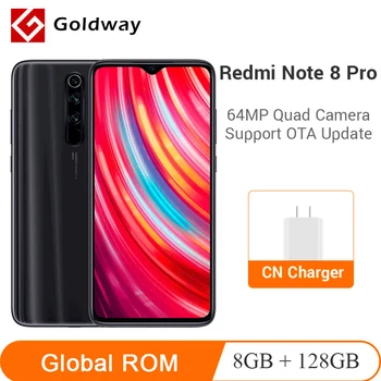 

New Xiaomi Redmi Note 8 Pro 8GB 128GB ROM Mobile Phone 64MP Quad Rear Camera Helio G90T 6.53" Screen 4500mAh China Version