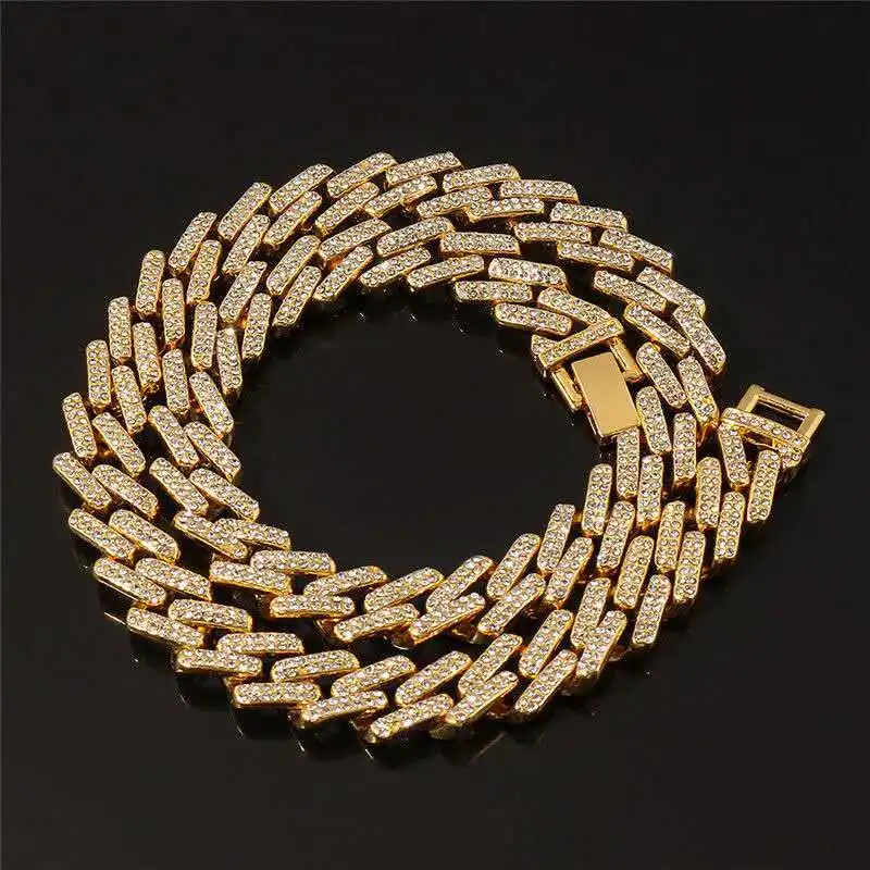 Chain 15mm Gold Miami Curb Cuban Chain 