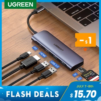 Ugreen USB C HUB Type C to Multi USB 3.0 HUB HDMI Adapter Dock for MacBook Pro Huawei Mate 30 USB-C 3.1 Splitter Port Type C HUB