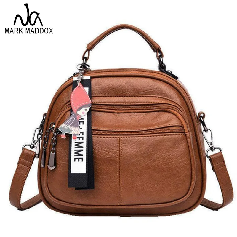 

Women Designer Vintage Soft PU Leather Backpack Women Multi-Function Anti Theft Small Backpack Purse Female Ladies Shoulder Bag
