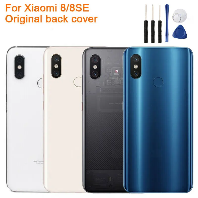 Для 6,2" Xiao mi 8 mi 8 mi 8 Axisinternational 3D стеклянная задняя крышка для батареи чехол+ Серебристая Рамка для камеры для mi 8 задний корпус