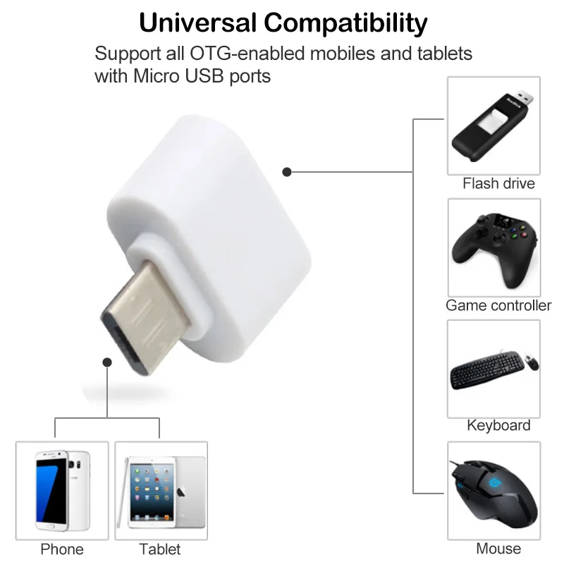 Адаптер Micro USB OTG для Samsung Galaxy J8 J6 J4 J2 Core + J3 J5 J7 2017 Pro 2018 микро коннектор 2