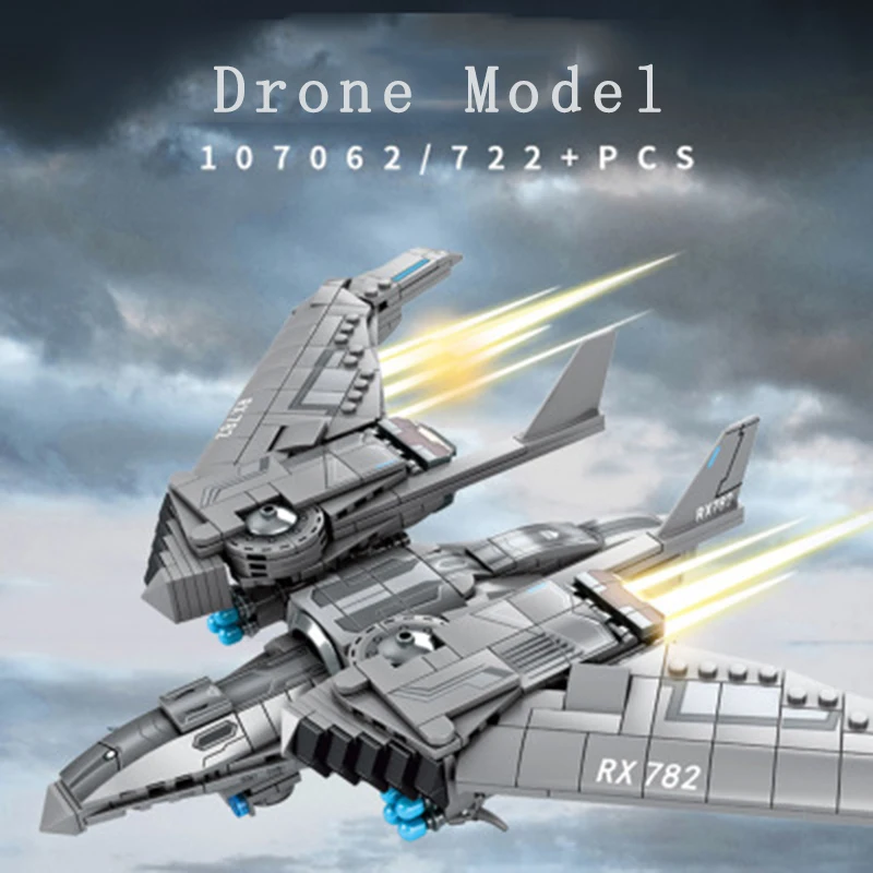 Legoing Military Drone Model Action Figures Legoings Movies 2 Shanghai Fortress Fighter Building Blocks 722PCS Assembly Kid Toys Legoing Military Drone Model Action Figures Legoings Movies 2 Shanghai Fortress Fighter Building Blocks 722PCS Assembly Kid Toys