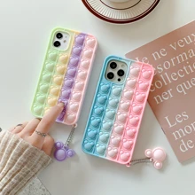 

Happy girl Toy The bear Phone Case For Iphone 7 8 6 PLUS X XS XR XSMAX 11 12 PRO MAX MINI SE Bubble rainbow Silicone Phone Case