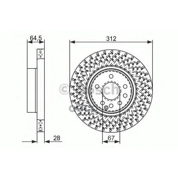 Диск Тормозной Mercedes-Benz: Sl 01- Bosch арт. 0986479072