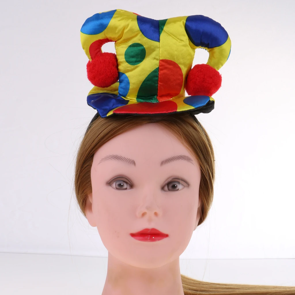 Clown Jester Hat Headband Circus Halloween Costume Fancy Dress Hair Accessories