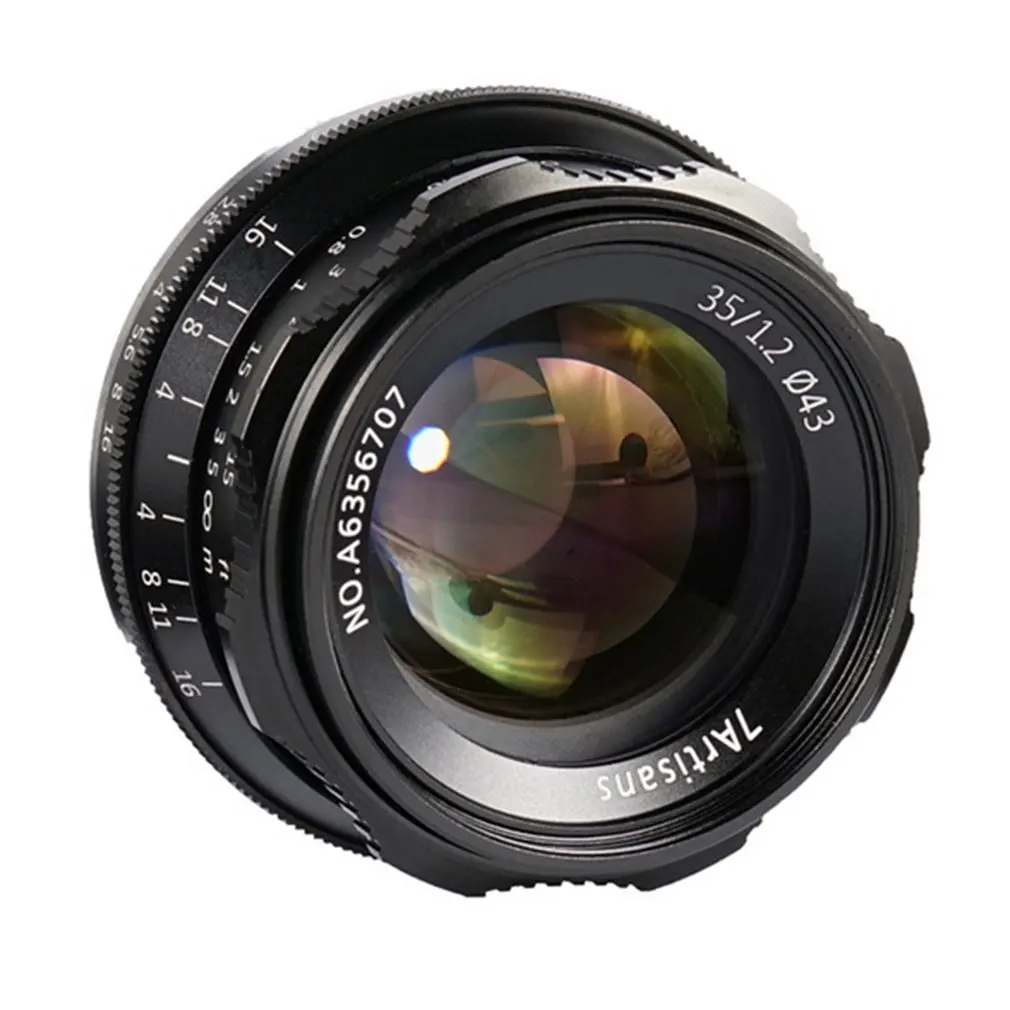 7 ремесленников 35 мм F1.2 Prime объектив для всех одиночных серий для SONY для Fuji для Canon для M43 камеры аксессуары
