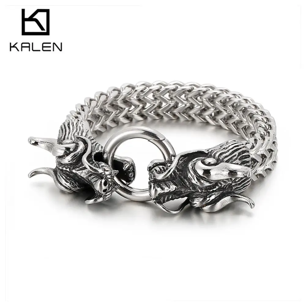 13mm Anime Dragon Bracelet Men Stainless Steel 316 Mesh Chain Trendy Jewelry Gift Boyfriend | Украшения и аксессуары