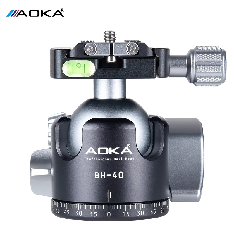 

AOKA BH40 нагрузка 22 кг высокое качество алюминиевая низкогравитационная шаровая Головка для штатива