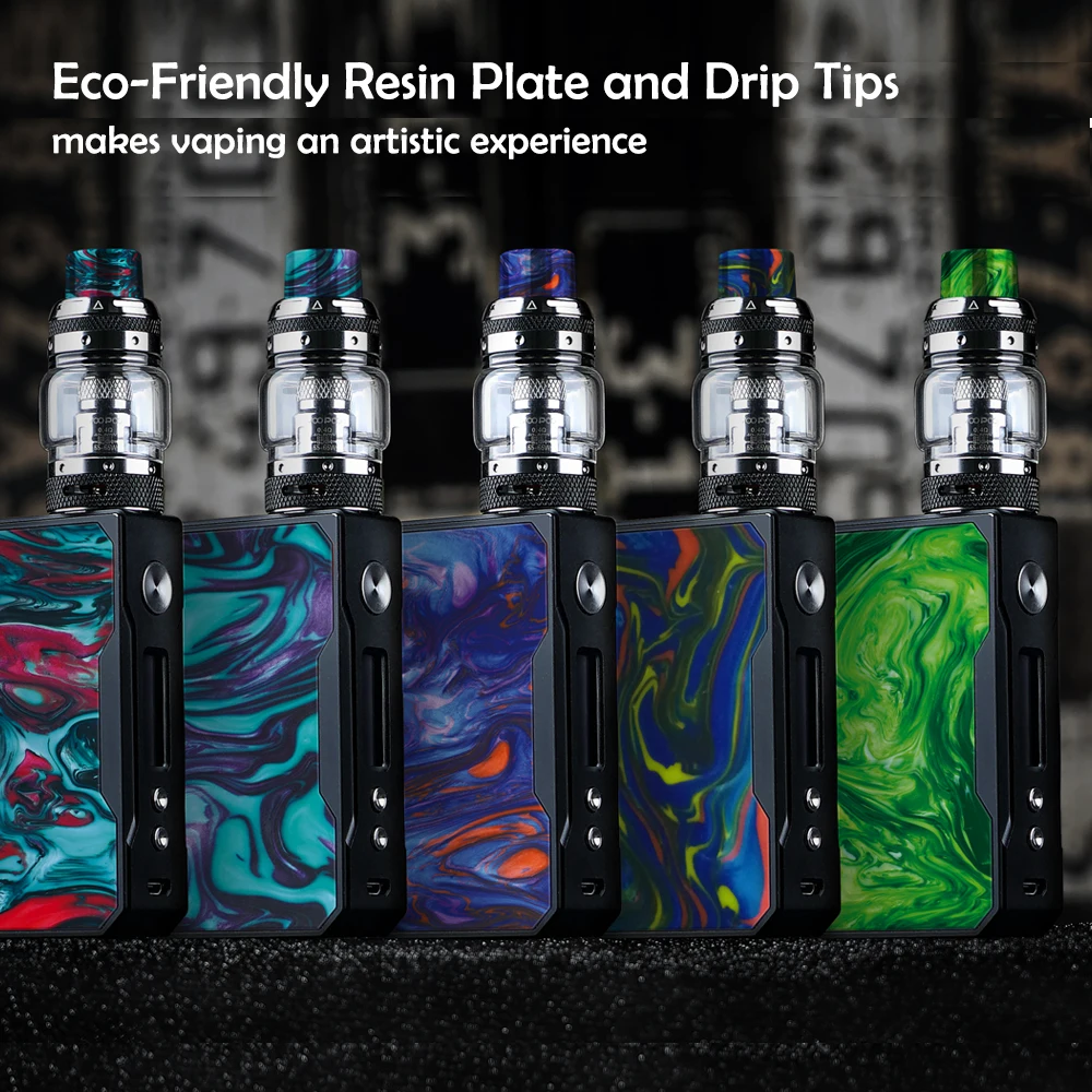 VOOPOO Black Drag 157 Вт TC Mod коробка Vape комплект смоляная пластина Uforce T1 Танк мод Vape комплект подходит Двойной 18650 батарея электронная сигарета