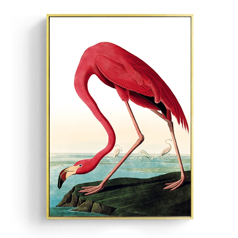 Nordic-Animal-Bird-Flamingo-A4-A3-Canvas-Art-Painting-Print-Poster-Picture-Living-Room-Bedroom-Retro (3)