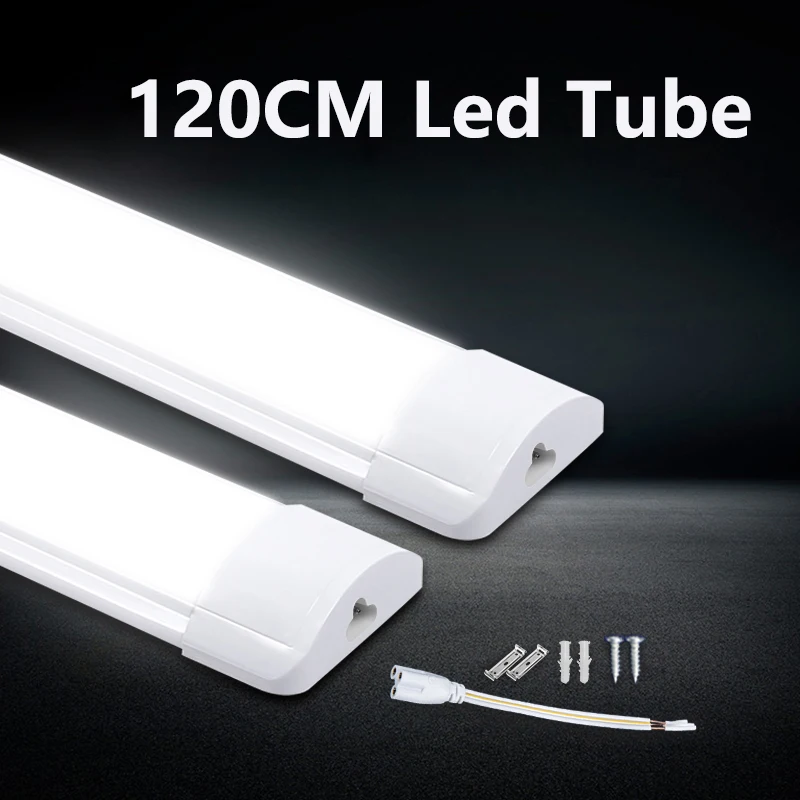 

120CM 4FT LED Tube Light 220V Kitchen Lamp T5 Led Tube Bulb Wall Lamp 1200mm 40W 60W Fluorescent Bar Light Cold White For Home