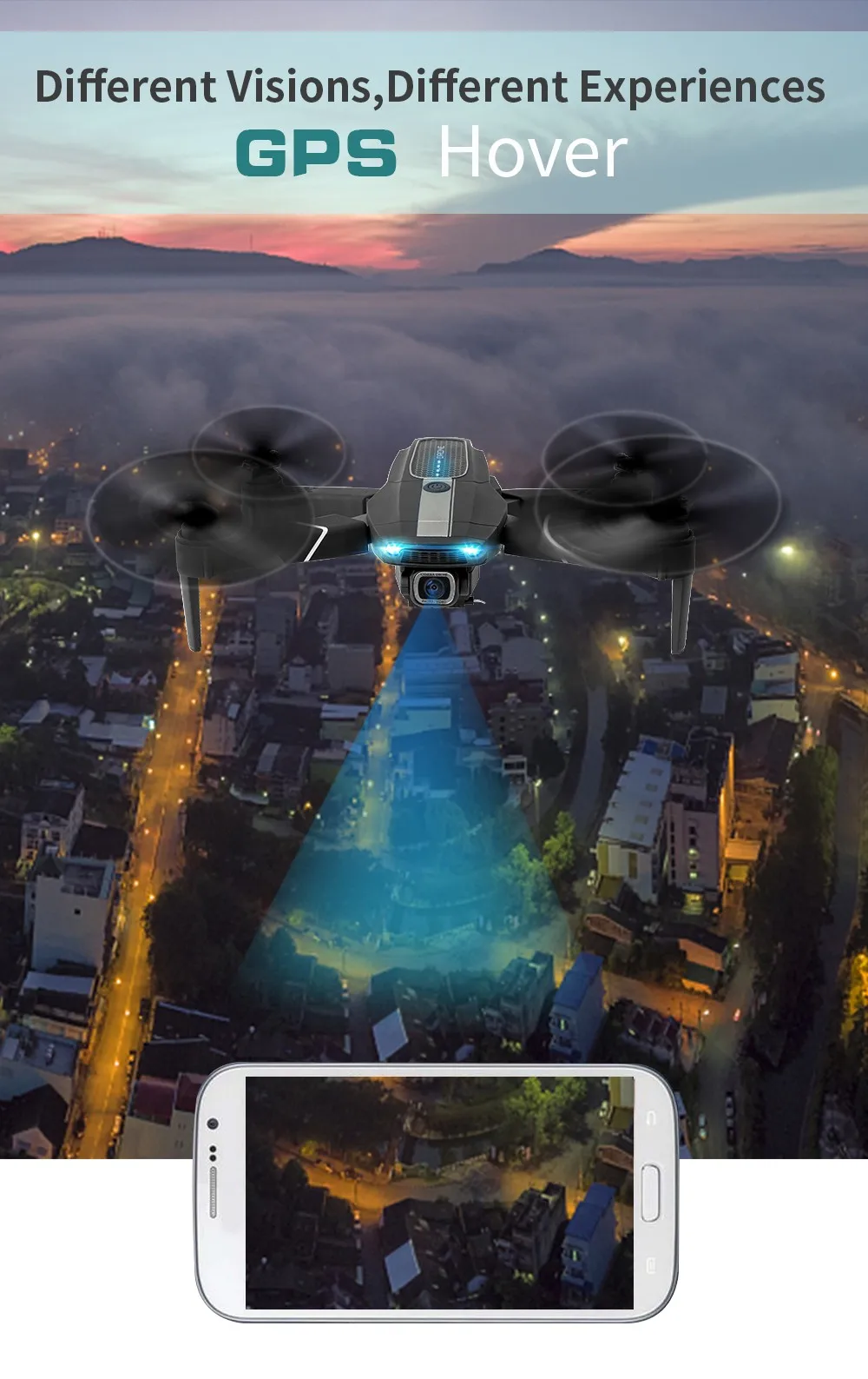 Складной JDRC JD-22S RC Квадрокоптер дроны 5G WiFi управление gps 4K HD FPV камера 360 градусов флип Сверхлегкий самолет детская игрушка