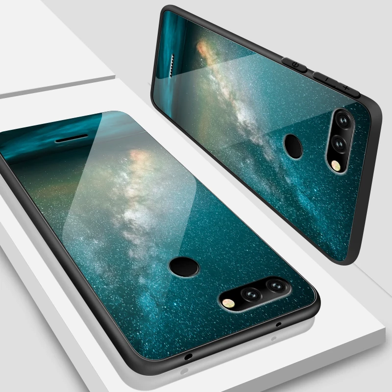 W376 Для Xiaomi Redmi 5A 6A S2 GO Plus чехол из закаленного стекла Жесткий Чехол для Vivo Z5X IQOO NEX AS S1 Pro TPU PC роскошный защитный чехол - Цвет: W376