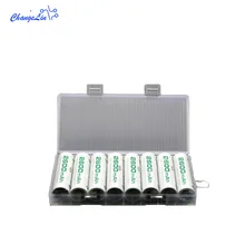 1 шт. Прозрачная защитная коробка для батарей AA 8 ячеек для хранения экологически чистый полипропиленовый Чехол-органайзер с матовой поверхностью