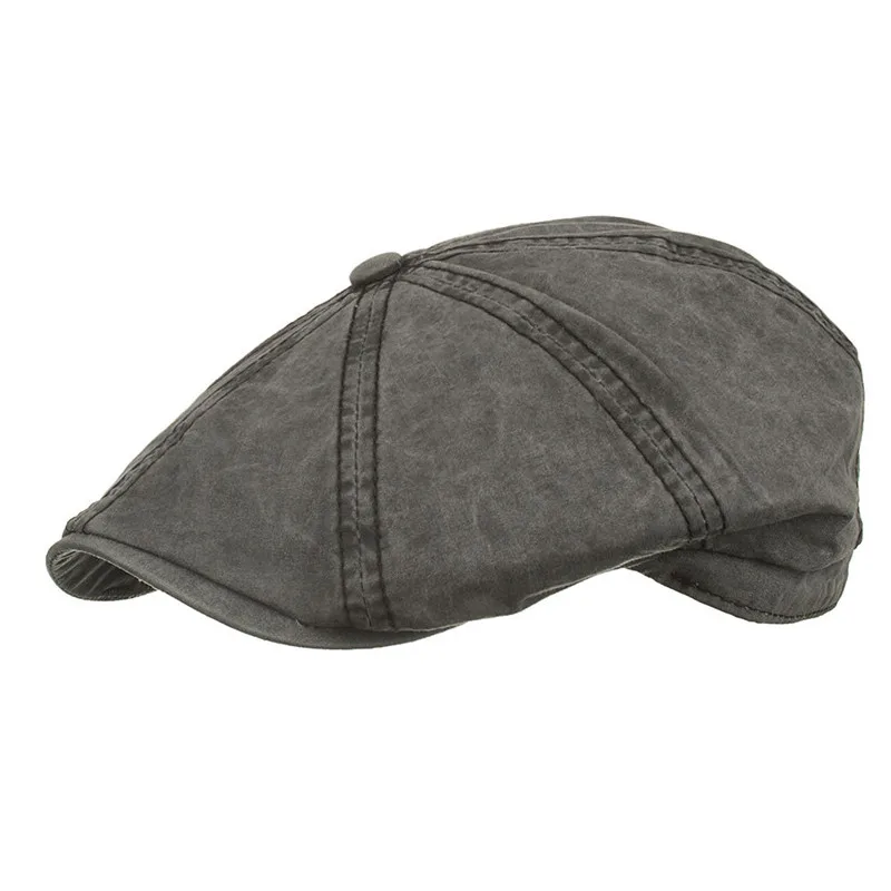Painter Star Anise Denim Unisex Newsboy Hat - High-Quality Outdoor Berets