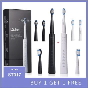 

lachen Electric Toothbrush Rechargeable buy one get one free Sonic Toothbrush 5 Mode Travel Toothbrush with 8 Brush Head Gift