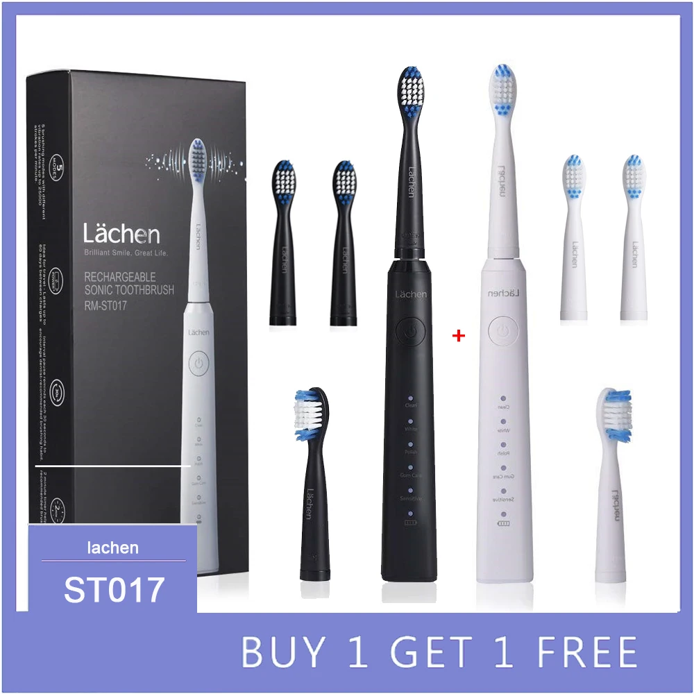 lachen Electric Toothbrush Rechargeable buy one get one free Sonic Toothbrush 5 Mode Travel Toothbrush with 8 Brush Head Gift lachen Electric Toothbrush Rechargeable buy one get one free Sonic Toothbrush 5 Mode Travel Toothbrush with 8 Brush Head Gift