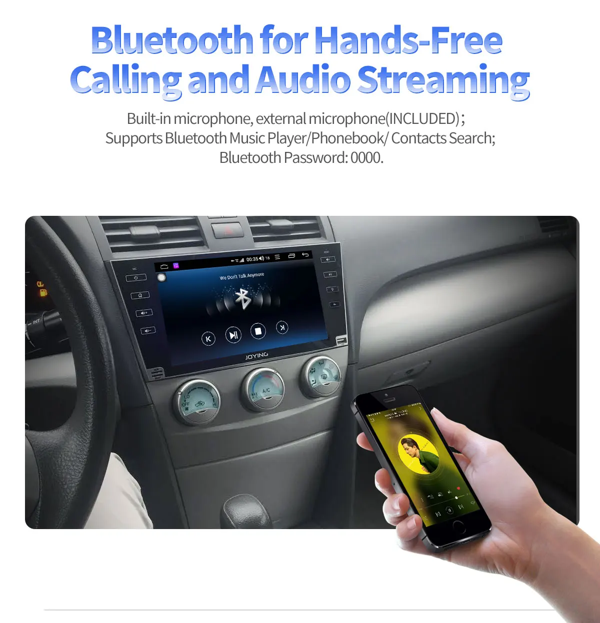 Best JOYING 4GB RAM 8 Core 9inch Android 8.1 Car radio with carplay Stereo Head Unit for Toyota Camry/Aurion 2007 2008 2009 2010 2011 8