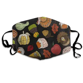 

ZHOUSUN Dustproof Thanksgiving Cake Maple Leaf Turkey Mouth Cover Mask Protective Warm Windproof Mask