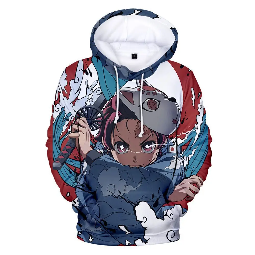 

New Demon Slayer Anime Tanjiro And Nezuko kids 3D Hoodie Sweatshirt boys Street Style Sweatshirt Girl Clothes hoodies pullover