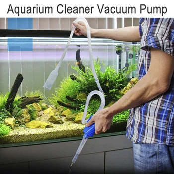 Aquarium Fish Tank Vacuum Gravel Water Filter Cleaner Manual Cleaner Pump Safe Vacuum Pump Aquatic Pet Supplies Cleaning Tools 1