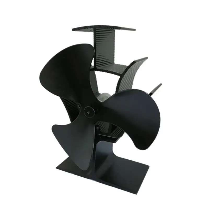 

3 Blades Heat Powered Stove Fireplace Fan Aluminum Silent Quiet Wood Log Ecofan